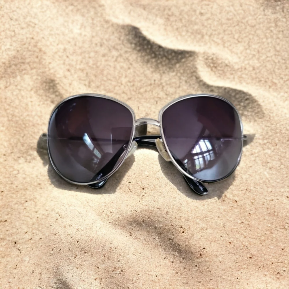 Vintage Italian Designer Metal Frame Classic Aviator Glasses - Picture 1 of 13
